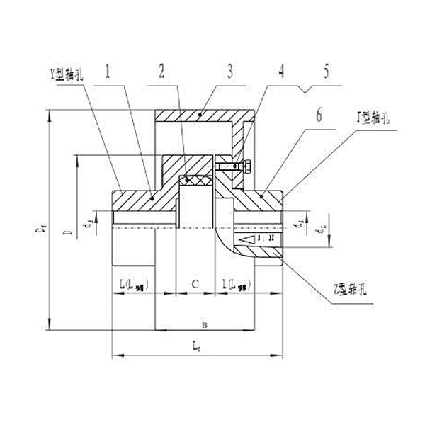 LMZ-I型帶制動輪梅花形聯軸器