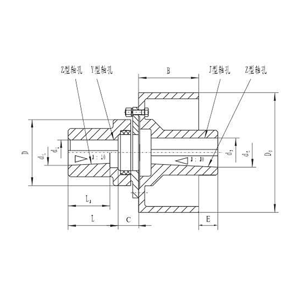 LMZ-II型帶制動輪梅花形彈性聯軸器